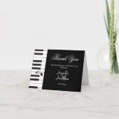 Creative Musicians Piano Keys Wedding Dankeskarte (Vorderseite)