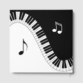 Creative Musicians Piano Keys Wedding Gästebuch (Rückseite)