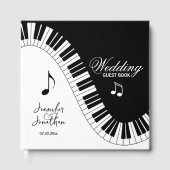 Creative Musicians Piano Keys Wedding Gästebuch (Vorderseite)