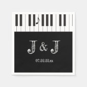 Creative Musicians Piano Keys Wedding Paper Serviette (Vorderseite)