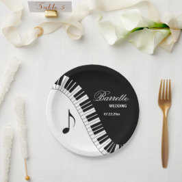 Creative Musicians Piano Keys Wedding Pappteller