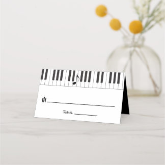 Creative Musicians Piano Keys Wedding Platzkarte