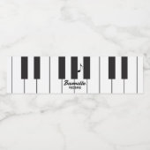 Creative Musicians Piano Keys Wedding Wasserflaschenetikett (Einzelnes Label)