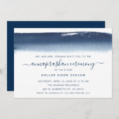 Creative Navy Blue Watercolor Annaprashan Einladung (Vorne/Hinten)