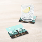 Creative New York Skyline Rechteckiger Pappuntersetzer (Vor Ort)