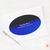 Creative Night Blue Elegante Schlichter Moderner S Ovaler Aufkleber (Umschlag)