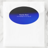 Creative Night Blue Elegante Schlichter Moderner S Ovaler Aufkleber (Tasche)