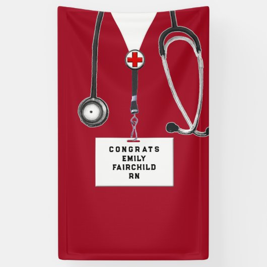 Creative Nurse Abschluss Banner (Vertikal)