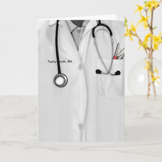 Creative Nurse Abschluss Glückwunsch Karte (Gelbe Blume)