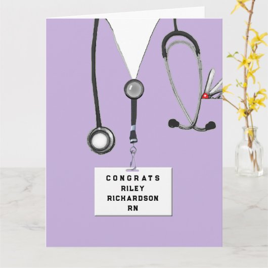 Creative Nurse Abschluss Karte (Gelbe Blume)