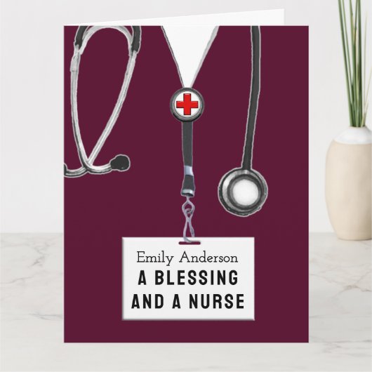 Creative Nurse Abschluss Karte (Vorderseite)