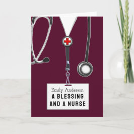 Creative Nurse Abschluss Karte