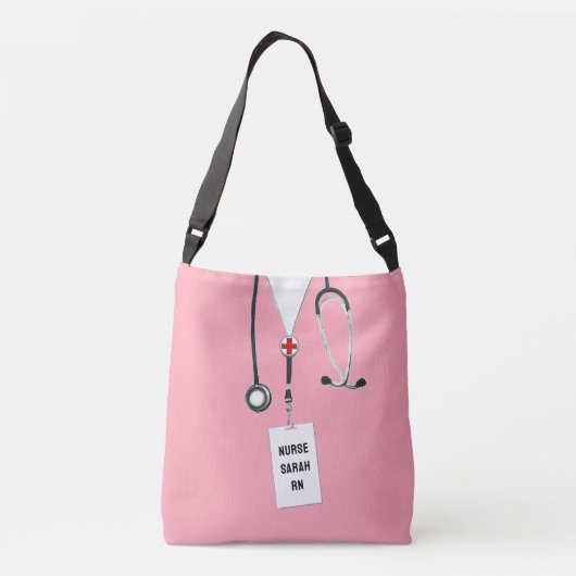 Creative Nurse Geschenk Crossbody Bag Tragetaschen Mit Langen Trägern (Rückseite)