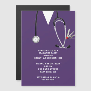 Creative Nurse Grad Party Magneteinladung