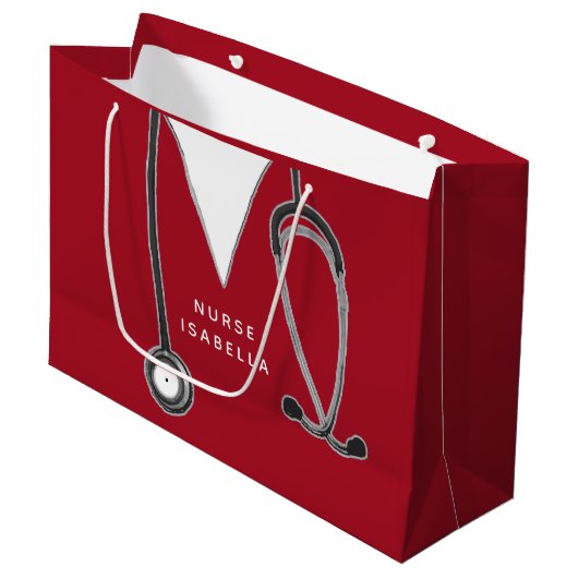 Creative Nurse Große Geschenktüte (Vorderseite Schrägansicht)