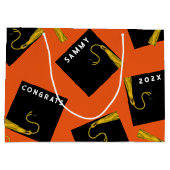 Creative Orange Abschluss 2025 Große Geschenktüte (Rückseite)