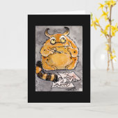 Creative Orange Monster Notecard Karte (Gelbe Blume)