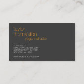 Creative Origami Crane Orange auf dunkelgrau Visitenkarte (Rückseite)