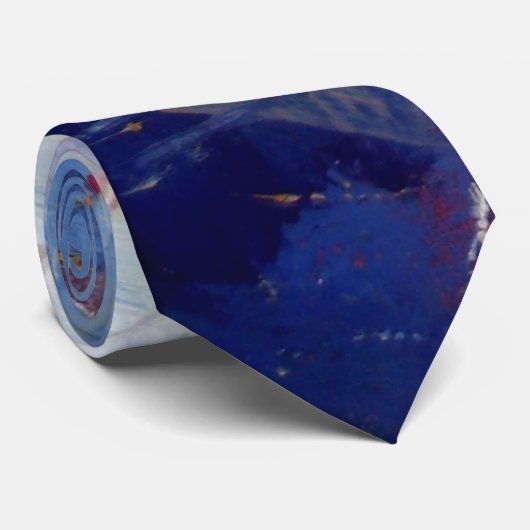 Creative Original Blue Abstrakt Art Moderne Krawatte (Gerollt)