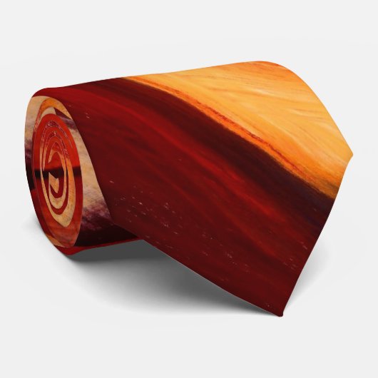 Creative Original Brown Red Yelllow Abstrakt Krawatte (Gerollt)