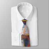 Creative Original Orange Red Blue Abstrakt Modern Krawatte (Gebunden)