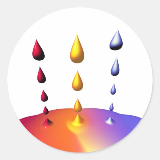 Creative Paint Mix Runder Aufkleber (Vorderseite)