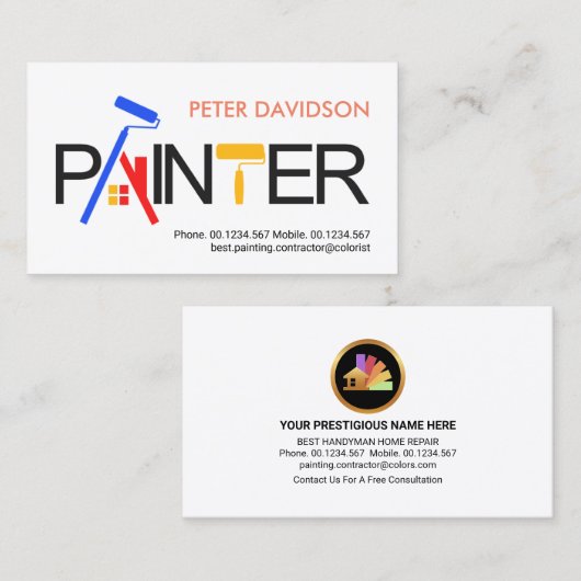 Creative PAINTER Signature Brush Visitenkarte (Vorne/Hinten)