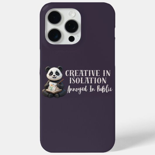 "Creative Panda iPhone 16 Case – Introvert Artist" (Rückseite)