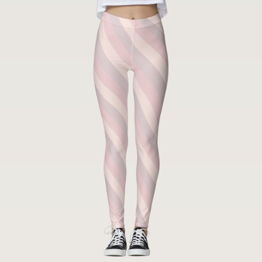 Creative Pastellfarben Rosa Creme Lila Vorlage Leggings (Vorderseite)