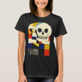 Creative Patchwork Skull Abstract Shapes Artful Gr T-Shirt (Vorderseite)