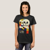 Creative Patchwork Skull Abstract Shapes Artful Gr T-Shirt (Vorne ganz)