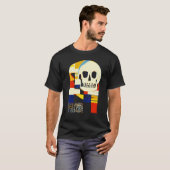 Creative Patchwork Skull Abstract Shapes Artful Gr T-Shirt (Vorne ganz)