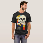 Creative Patchwork Skull Abstrakte Formen Artful G T-Shirt (Vorne ganz)