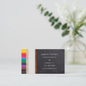 Creative Pencils Chalkboard Teacher Visitenkarte (Stehend Vorderseite)