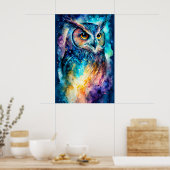 Creative Perched Owl Illustration Poster (Küche)