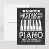 Creative Pianist Witty Piano Musician Music Lover Postkarte (Vorne/Hinten)