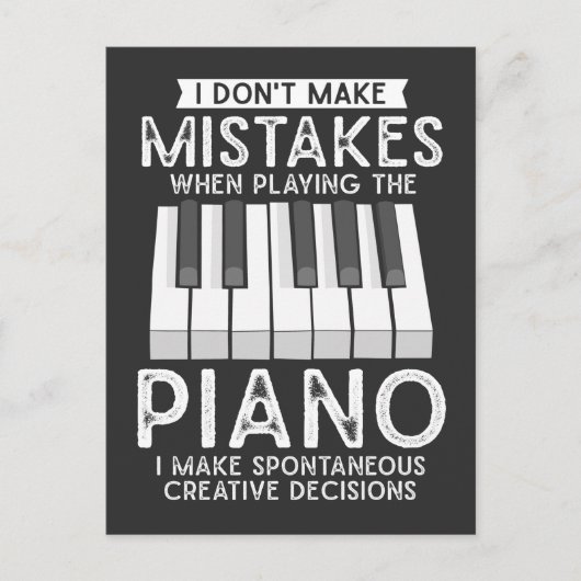 Creative Pianist Witty Piano Musician Music Lover Postkarte (Vorderseite)