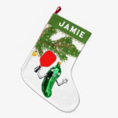 Creative Pickleball Geschenk Großer Weihnachtsstrumpf (Vorderansicht (hängend))