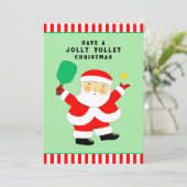 Creative Pickleball Weihnachtskarten Feiertagskarte (Stehend Vorderseite)