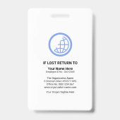 Creative Pink-Kolonne-Belegschaft Krankenwagen Fot Ausweis (Rückseite)