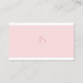 Creative Pink Monogram Sleek Schlicht Beruflich Visitenkarte (Rückseite)