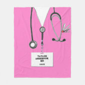 Creative Pink Scrubs Fleece Blanket (Vorderseite)