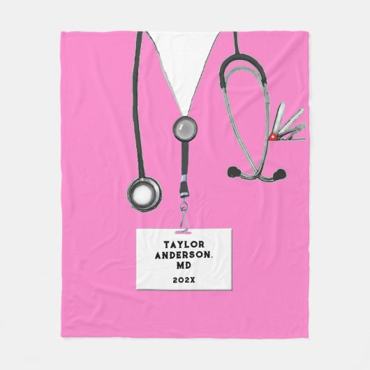 Creative Pink Scrubs Fleece Blanket (Vorderseite)