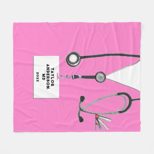 Creative Pink Scrubs Fleece Blanket (Vorderseite (Horizontal))