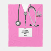 Creative Pink Scrubs Fleece Blanket (Vorderseite)