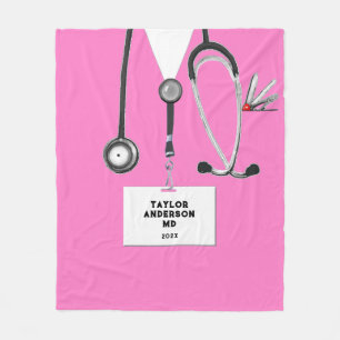 Creative Pink Scrubs Fleece Blanket