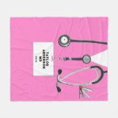Creative Pink Scrubs Fleece Blanket (Vorderseite (Horizontal))