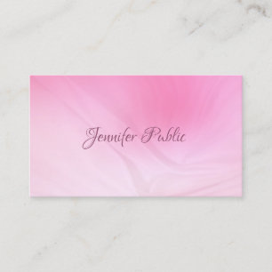 Creative Pink Template Calligrafy Script Modern Visitenkarte