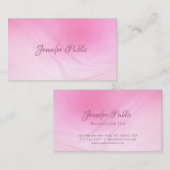 Creative Pink Template Calligrafy Script Modern Visitenkarte (Vorne/Hinten)