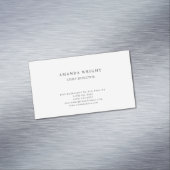 Creative Plain Simple White Attractive Stylish Magnetische Visitenkarte (Beispiel)